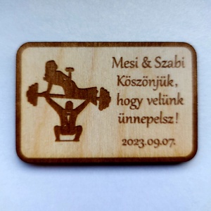 Esküvői köszönet ajándék sportoló, Esküvő, Emlék & Ajándék, Köszönőajándék, Famegmunkálás, Gravírozás, pirográfia, MESKA