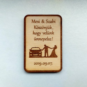 Esküvői köszönet ajándék autós - Meska.hu
