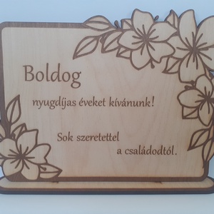 Boldog nyugdíjas éveket, Otthon & Életmód, Dekoráció, Fali és függő dekoráció, Fali kulcstartó, Famegmunkálás, Gravírozás, pirográfia, MESKA