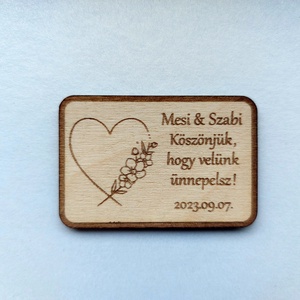 Esküvői köszönet ajándék szív - Meska.hu