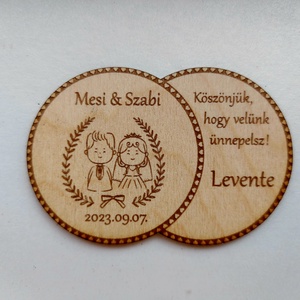 Esküvői köszönet ajándék és ültetőkártya20, Esküvő, Emlék & Ajándék, Köszönőajándék, Famegmunkálás, Gravírozás, pirográfia, MESKA