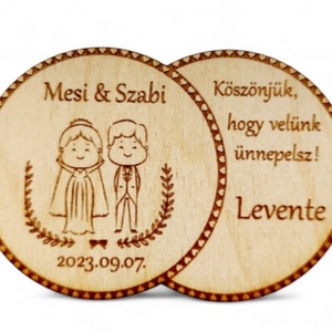 Esküvői köszönet ajándék és ültetőkártya21, Esküvő, Emlék & Ajándék, Köszönőajándék, Famegmunkálás, Gravírozás, pirográfia, MESKA