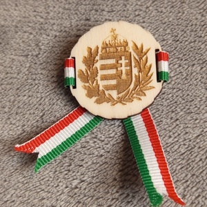Kokárda, Ékszer, Kitűző és Bross, Gravírozás, pirográfia, MESKA