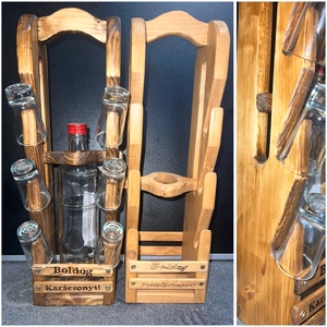 Tüskés rövid italtartó, Otthon & Életmód, Konyhafelszerelés, tálalás, Italos kellékek, Italtartó, Famegmunkálás, Gravírozás, pirográfia, MESKA