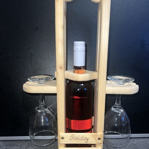 Álló bortartó, Otthon & Életmód, Konyhafelszerelés, tálalás, Italos kellékek, Italtartó, Famegmunkálás, Gravírozás, pirográfia, MESKA