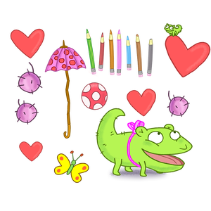 Kuflik Pofánka falmatrica csomag - baba - mama - babaszoba-dekoráció - gyerekszoba falmatrica - Meska.hu