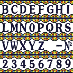 Személyre szabott, rendelésre készülő spanyol kerámia házszám fémkeretben - Mallorca, 2 számjegy - otthon & életmód - ház & kert - házszám - Meska.hu