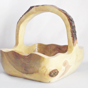 Fa Nagyméretű kerti rusztikus vintage vízhatlan gyümölcs fargott kosár Extra Large  - ékszer - ékszertartó - ékszertartó tál - Meska.hu