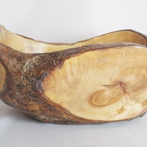  Fa faragott fatörzs gyümölcsös fatál natúr design   - otthon & életmód - dekoráció - asztal és polc dekoráció - dekorációs tál, tartó - Meska.hu