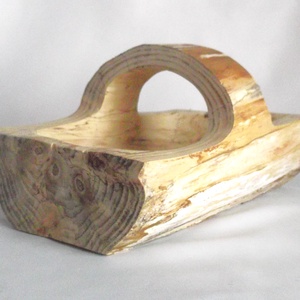 Húsvéti Manó mini fa kosár natúr fa  - ünnepi díszek, dekorációk - húsvéti díszek és dekorációk - húsvéti kosár - Meska.hu