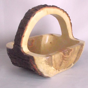 Fa Nagyméretű kerti rusztikus vízhatlan gyümölcs fargott kosár Extra Large  - Meska.hu