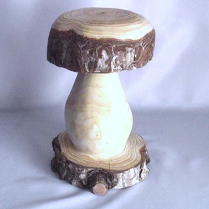 Fa Gomba rusztikus szék ülőke natúr fenyő , Otthon & Életmód, Dekoráció, Asztal és polc dekoráció, Dekorációs tál, tartó, Szobrászat, MESKA