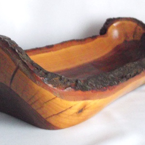 Rusztikus vintage faragott vad cseresznye fatál  - otthon & életmód - ház & kert - kerti bútor - Meska.hu