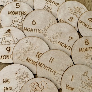 Baba mérföldkő körök - baba - mama - babafotózás - baba mérföldkő kártyák - Meska.hu