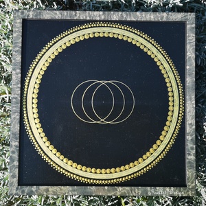 Chakra mandala  - Pontfestett vászonkép, Művészet, Festmény, Akril, Festészet, MESKA