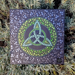 Kelta mandala - zöld, Művészet, Festmény, Akril, Festészet, MESKA