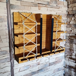 Fali bortartó, dugótartóval - otthon & életmód - konyhafelszerelés, tálalás - tálalás - bortartó - Meska.hu