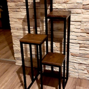 Fém virágtartó, virágtartó állvány - otthon & életmód - bútor - virágállvány - Meska.hu