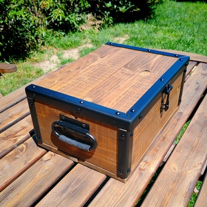 Tároló láda, kincsesláda , Otthon & Életmód, Tárolás & Rendszerezés, Láda, Famegmunkálás, Fémmegmunkálás, MESKA