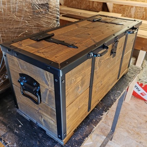 Tároló láda, kincsesláda , Otthon & Életmód, Tárolás & Rendszerezés, Láda, Famegmunkálás, Fémmegmunkálás, MESKA