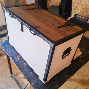 Tároló láda, kincsesláda , Otthon & Életmód, Tárolás & Rendszerezés, Láda, Famegmunkálás, Fémmegmunkálás, MESKA