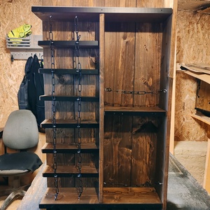 Nagyméretű, rusztikus fali bortartó - otthon & életmód - konyhafelszerelés, tálalás - tálalás - bortartó - Meska.hu