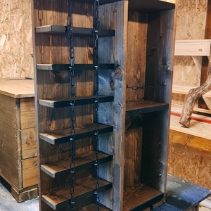 Nagyméretű, rusztikus fali bortartó - otthon & életmód - konyhafelszerelés, tálalás - tálalás - bortartó - Meska.hu