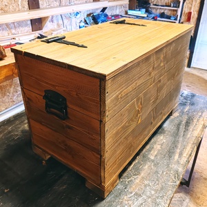 Fa tároló láda, Otthon & Életmód, Tárolás & Rendszerezés, Láda, Famegmunkálás, Fémmegmunkálás, MESKA