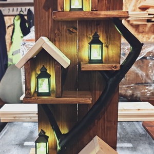 Egyedi fali mécsestartó, fali polc - Meska.hu