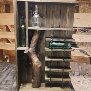 Rusztikus fali bortartó, italtartó  - otthon & életmód - konyhafelszerelés, tálalás - tálalás - bortartó - Meska.hu