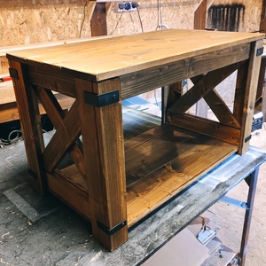 Nappali asztal-FARMHOUSE X � Coffee 80 - otthon & életmód - bútor - asztal - Meska.hu