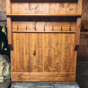 Rusztikus előszobafal, akasztó� dió színben - otthon & életmód - bútor - fogas - Meska.hu