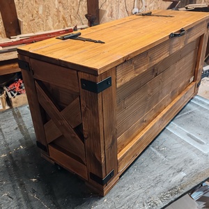 Tároló láda - Farmhouse X dió - otthon & életmód - tárolás & rendszerezés - láda - Meska.hu