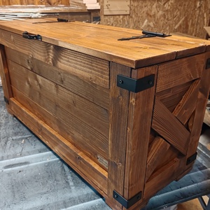 Tároló láda - Farmhouse X dió - otthon & életmód - tárolás & rendszerezés - láda - Meska.hu