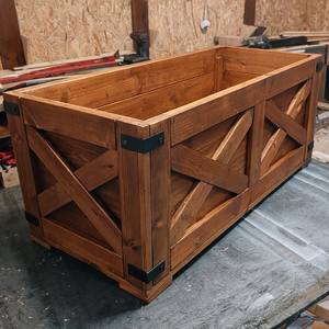 Rusztikus virágtartó láda - Farmhause x, Otthon & Életmód, Virágdekoráció, Virágtartó, Kaspó, Famegmunkálás, MESKA