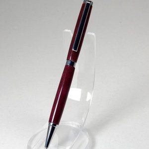 Bíbor szív - Egyedi, kézműves golyóstoll, Kellékek & szerszámok, Szerszámok, eszközök, Rajz- és íróeszköz, Famegmunkálás, MESKA