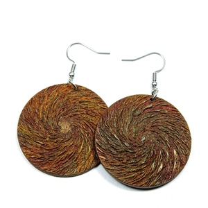 Őszi színek - Egyedi, kézműves fülbevaló - ékszer - fülbevaló - lógós kerek fülbevaló - Meska.hu