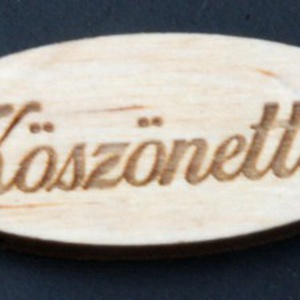 Ovális 5cm köszönettel (000124), Otthon & Életmód, Dekoráció, Kép & Falikép, Táblakép, Famegmunkálás, Gravírozás, pirográfia, MESKA