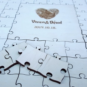 Puzzle vendégkönyv ( esküvői vendégkönyv ) ES0001 - Meska.hu