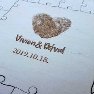 Puzzle vendégkönyv ( esküvői vendégkönyv ) ES0001 - esküvő - emlék & ajándék - vendégkönyv - Meska.hu