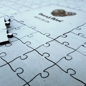 Puzzle vendégkönyv ( esküvői vendégkönyv ) ES0001 - esküvő - emlék & ajándék - vendégkönyv - Meska.hu