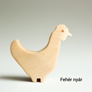 Fa tyúk, tyúk figura, tyúk játék - játék & sport - készségfejlesztő és logikai játék - oktató játékok - Meska.hu