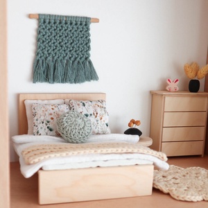 Hálószoba bútorcsomag komóddal babaházhoz - játék & sport - baba & babaház - babaház - Meska.hu