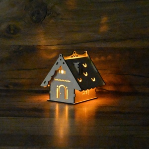 Házikó mécsestartó, ledes mécseshez - otthon & életmód - gyertya, illat, aroma - mécses és mécsestartó - Meska.hu