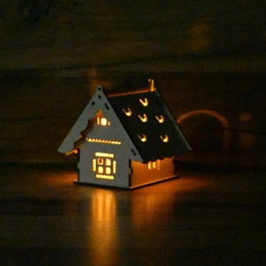 Házikó mécsestartó, ledes mécseshez - otthon & életmód - gyertya, illat, aroma - mécses és mécsestartó - Meska.hu