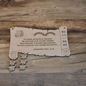 Ballagási ajándék tábla, akasztós névsorral, Otthon & Életmód, Dekoráció, Dísztárgy, Famegmunkálás, Gravírozás, pirográfia, MESKA