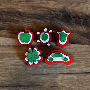 Fa kokárda kitűző - Meska.hu