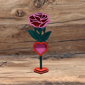 Álló örökrózsa! Egy virág, ami örökre megmarad., Otthon & Életmód, Dekoráció, Virágdísz és tartó, Virágdíszek, Asztali virágdísz, Famegmunkálás, MESKA