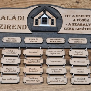 Családi Házirend � Egy szeretettel teli otthon alapja  - otthon & életmód - dekoráció - fali és függő dekoráció - falra akasztható dekor - Meska.hu