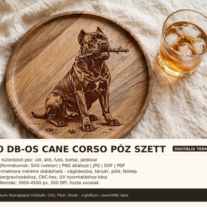 Cane Corso 10db-os prémium póz szett Lézergravír SVG, PNG, DXF, PDF - művészet - grafika & illusztráció - digitális - Meska.hu